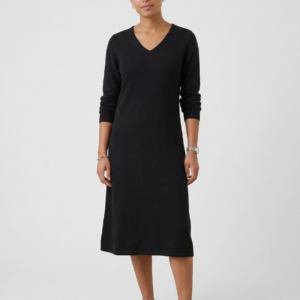 Chaleco Largo Negro Manga Larga Cuello V Negro - Talla M - MANGUUN